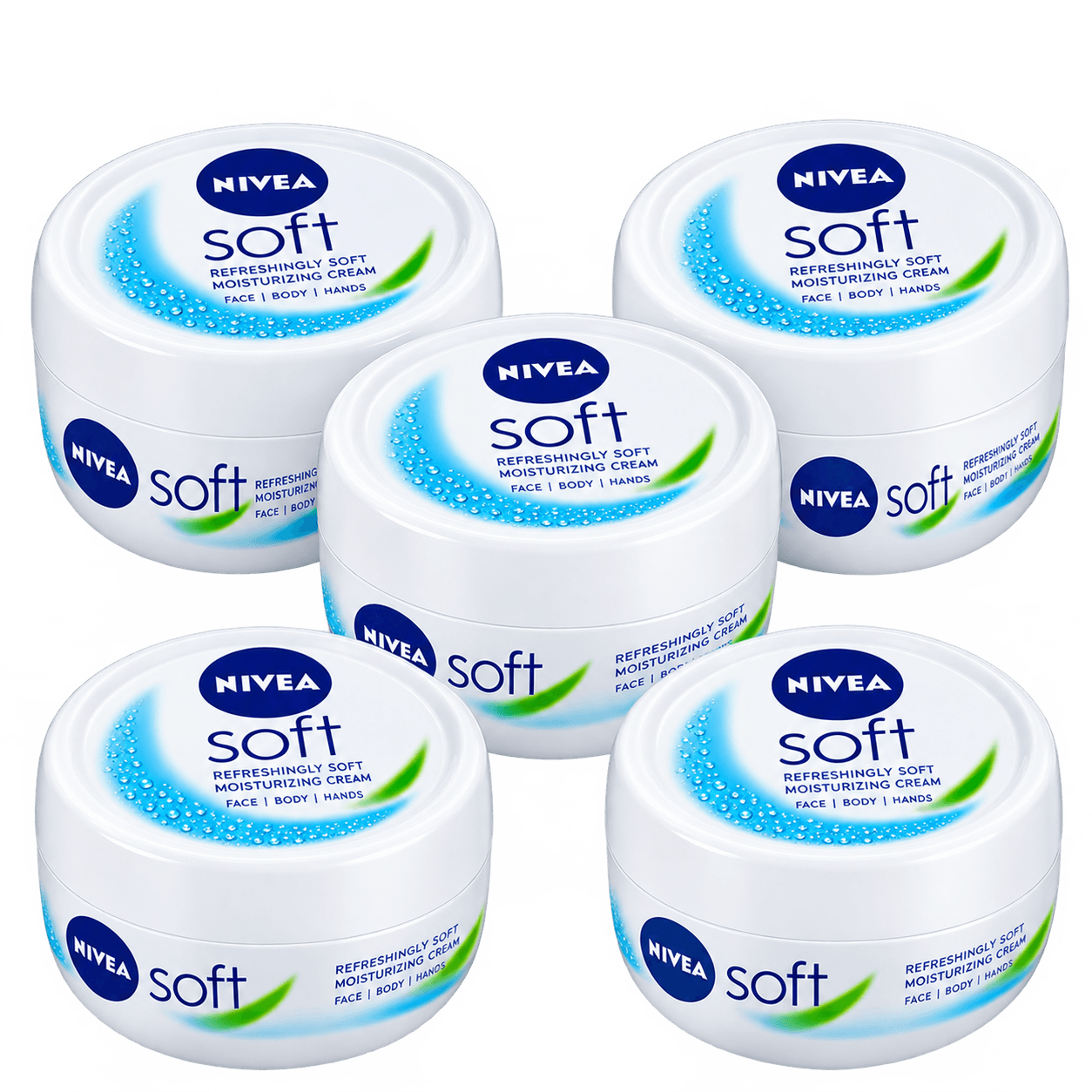 NIVEA Soft Moisturizing Cream 50ml – Pack of 5 (Combo)
